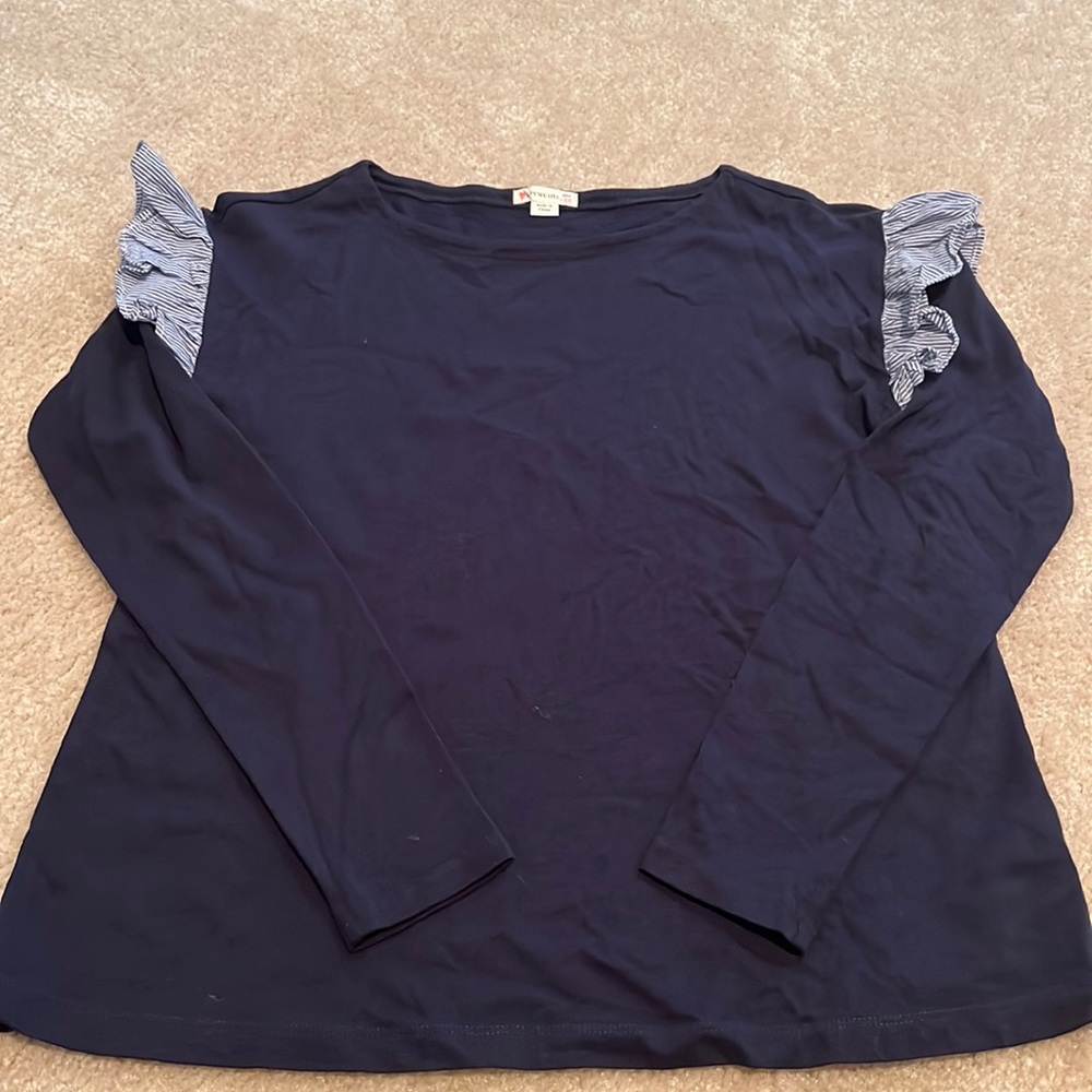 Girls Crewcuts(j crew) navy top